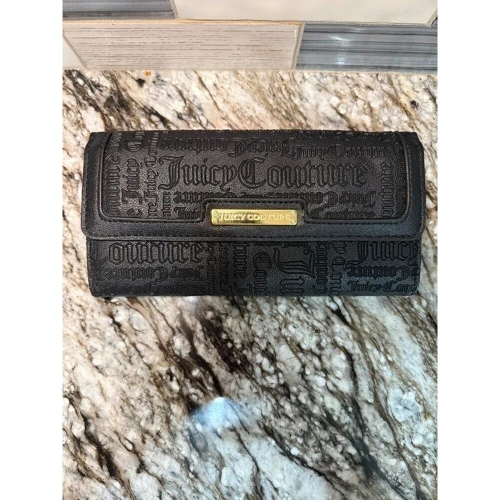 Juicy Couture Wallet Black Cardholder Handbag Clutch Wallet Gothic